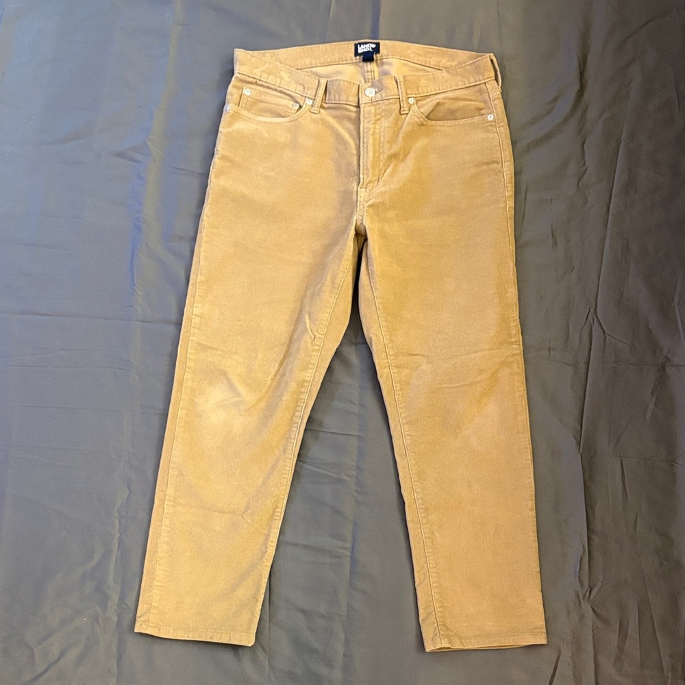 Lands’ End Tan Corduroy Slim Fit Pants Size 34